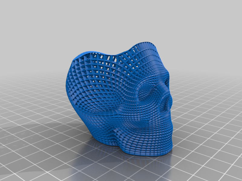 superhero STL files-collectible 3D figurines_Wireframe Skull Pencil Holder (For The Love of Dog