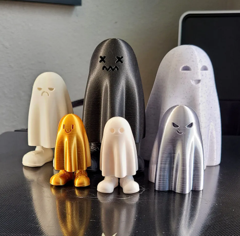 superhero STL files-collectible 3D figurines_Ghosties! Expressive Ghost Figures