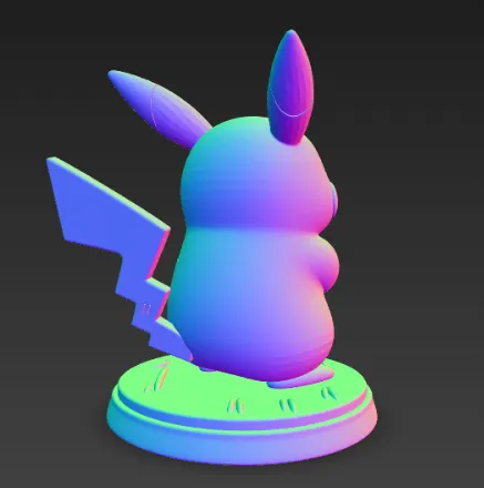 artistic statue STL-digital art figurines_3D - Pikachu