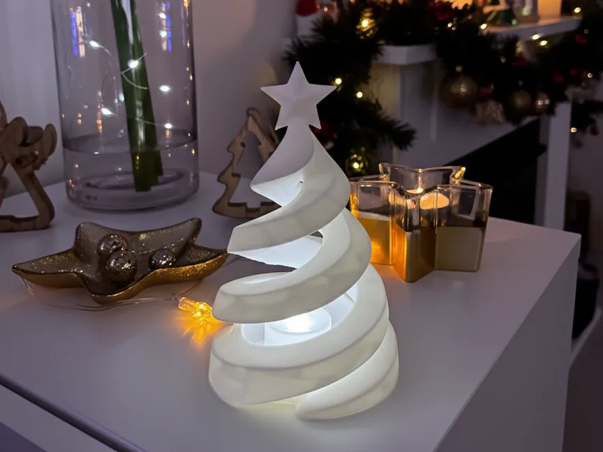 artistic statue STL-digital art figurines_Christmas Tree Tealight