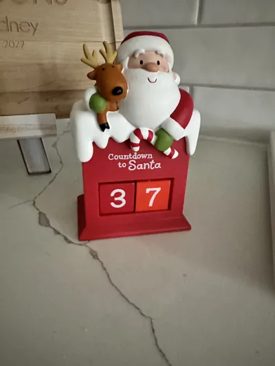 artistic statue STL-digital art figurines_Christmas Countdown Replacement Number Cube