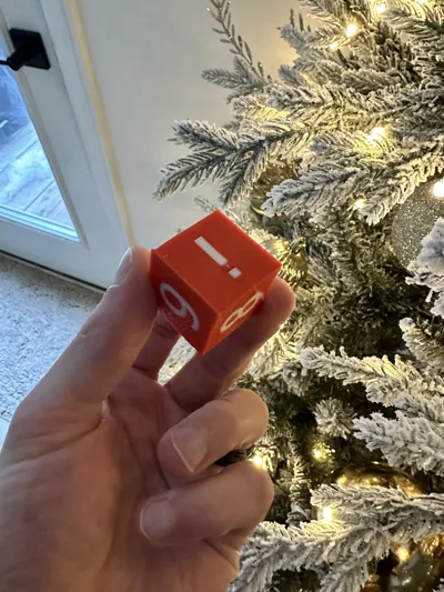 artistic statue STL-digital art figurines_Christmas Countdown Replacement Number Cube