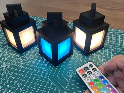 artistic statue STL-digital art figurines_Minecraft Lantern RGB Version (by cody)