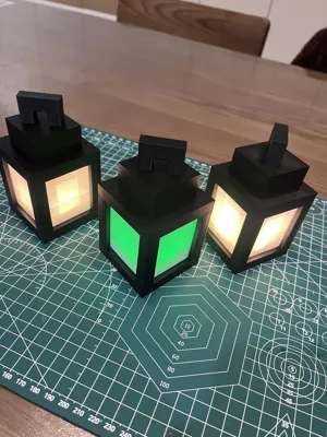 artistic statue STL-digital art figurines_Minecraft Lantern RGB Version (by cody)