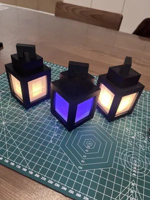 artistic statue STL-digital art figurines_Minecraft Lantern RGB Version (by cody)