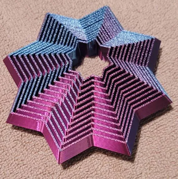 replica prop STL-3D printable cosplay weapons_8 Point Fractal Fidget Star