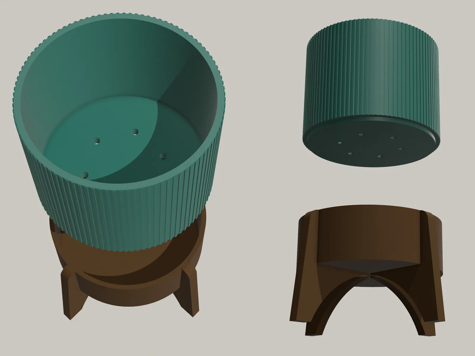 artistic statue STL-digital art figurines_Boat planter