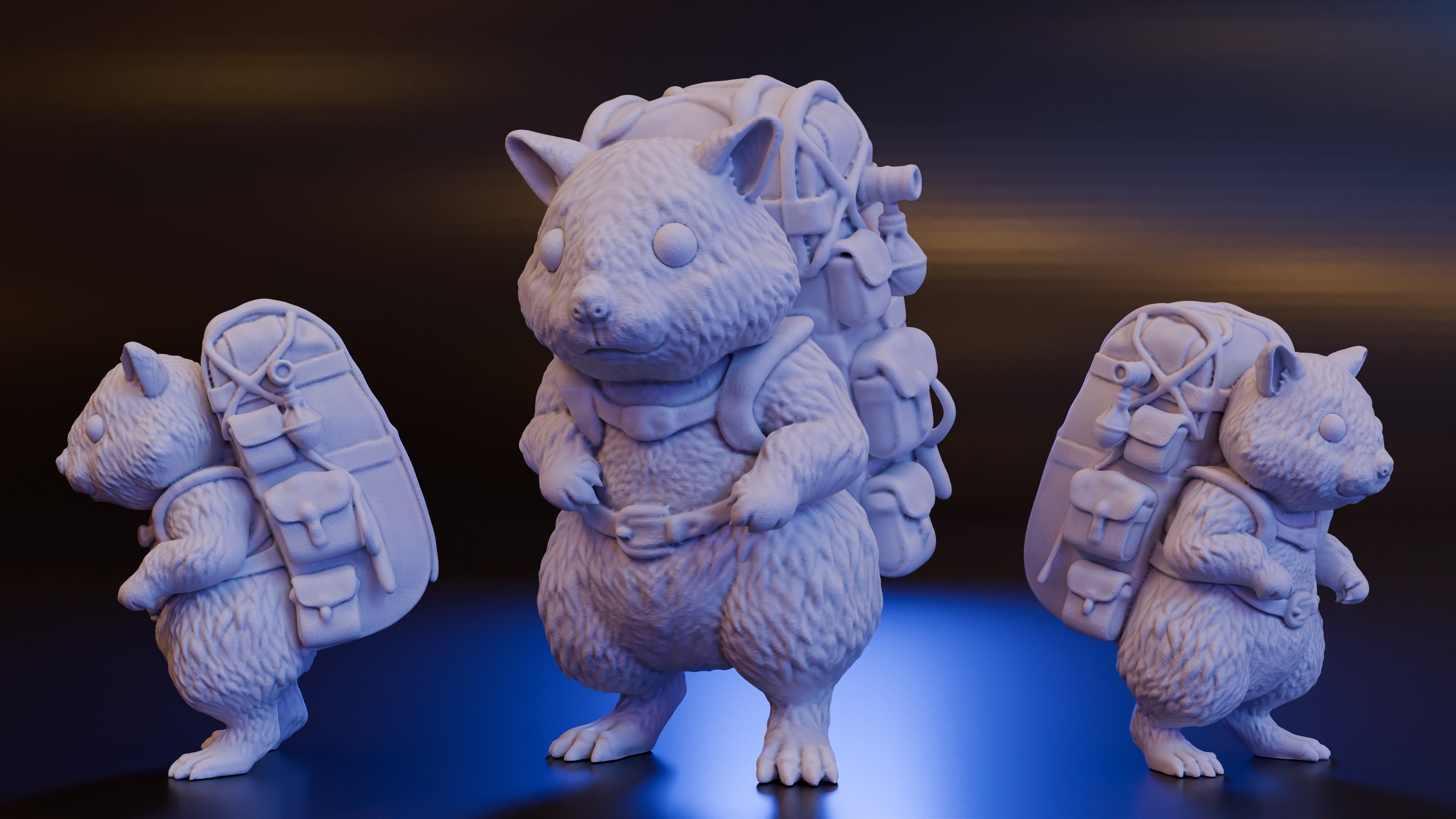 garden toy STL-flying toy 3D model_Giant Space Hamster