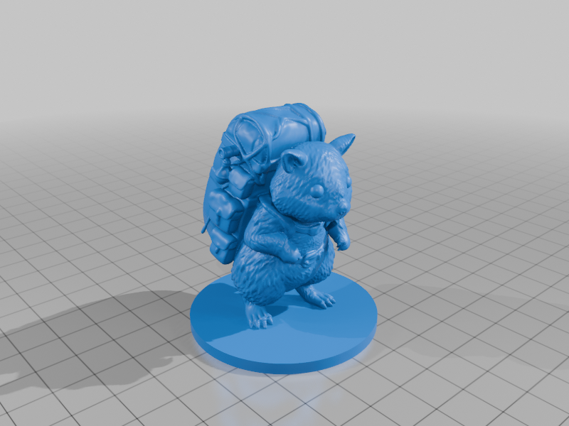 garden toy STL-flying toy 3D model_Giant Space Hamster