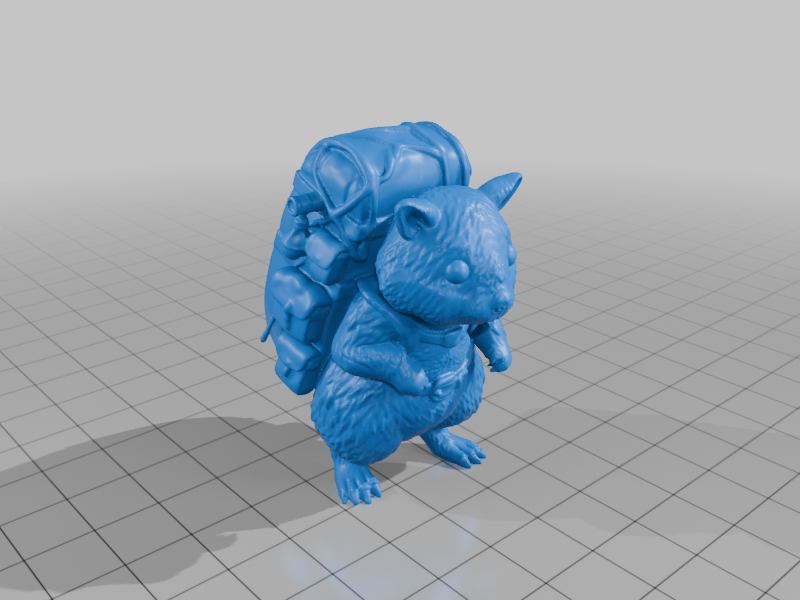 garden toy STL-flying toy 3D model_Giant Space Hamster