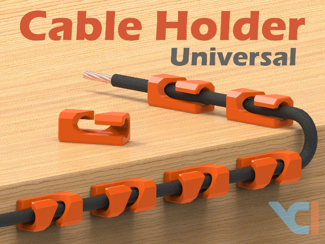 smartphone stand STL-tablet holder 3D model_Universal Cable Guide