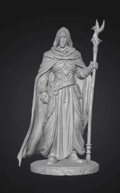 artistic statue STL-digital art figurines_Wizzard