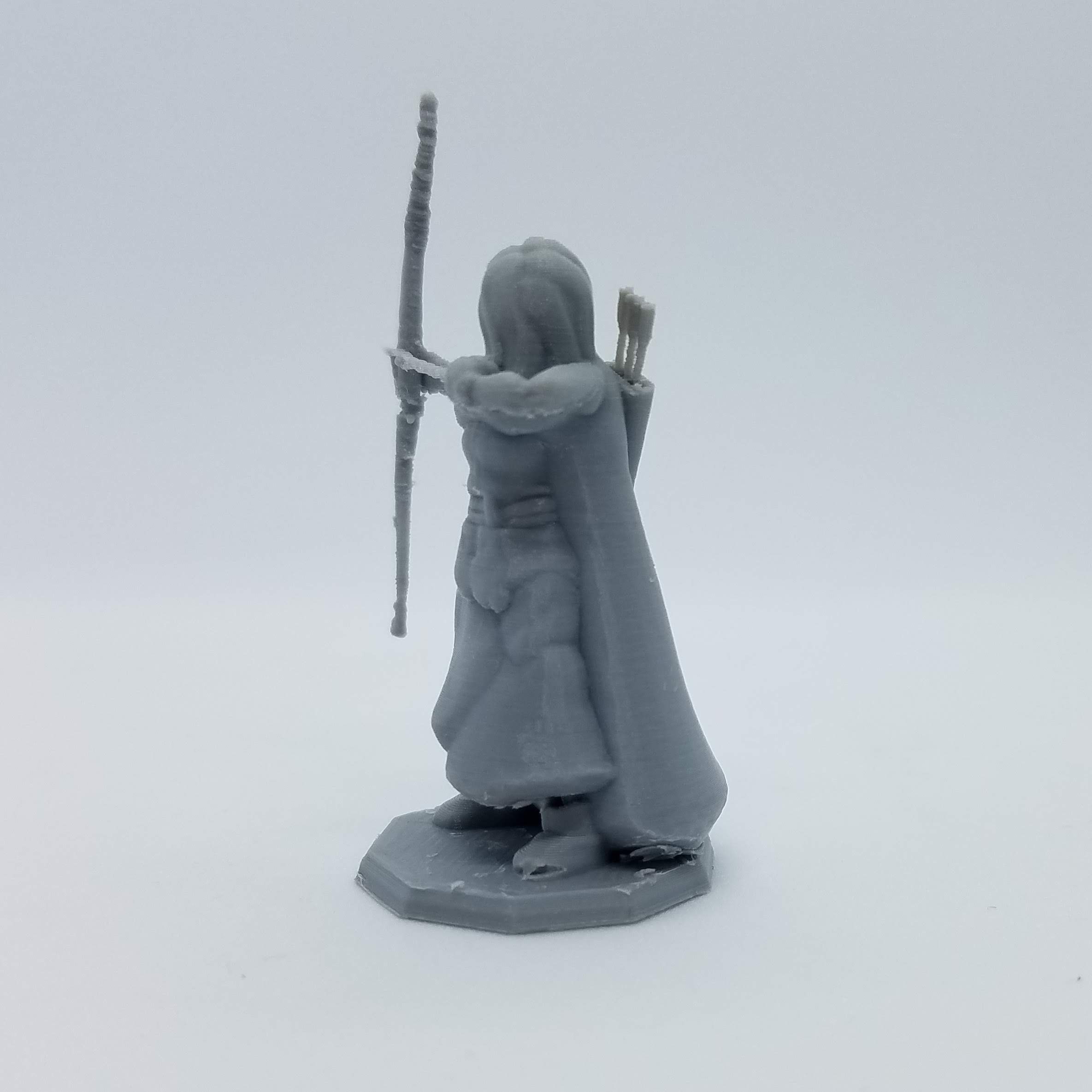 artistic statue STL-digital art figurines_Female Archer - RPG Miniature