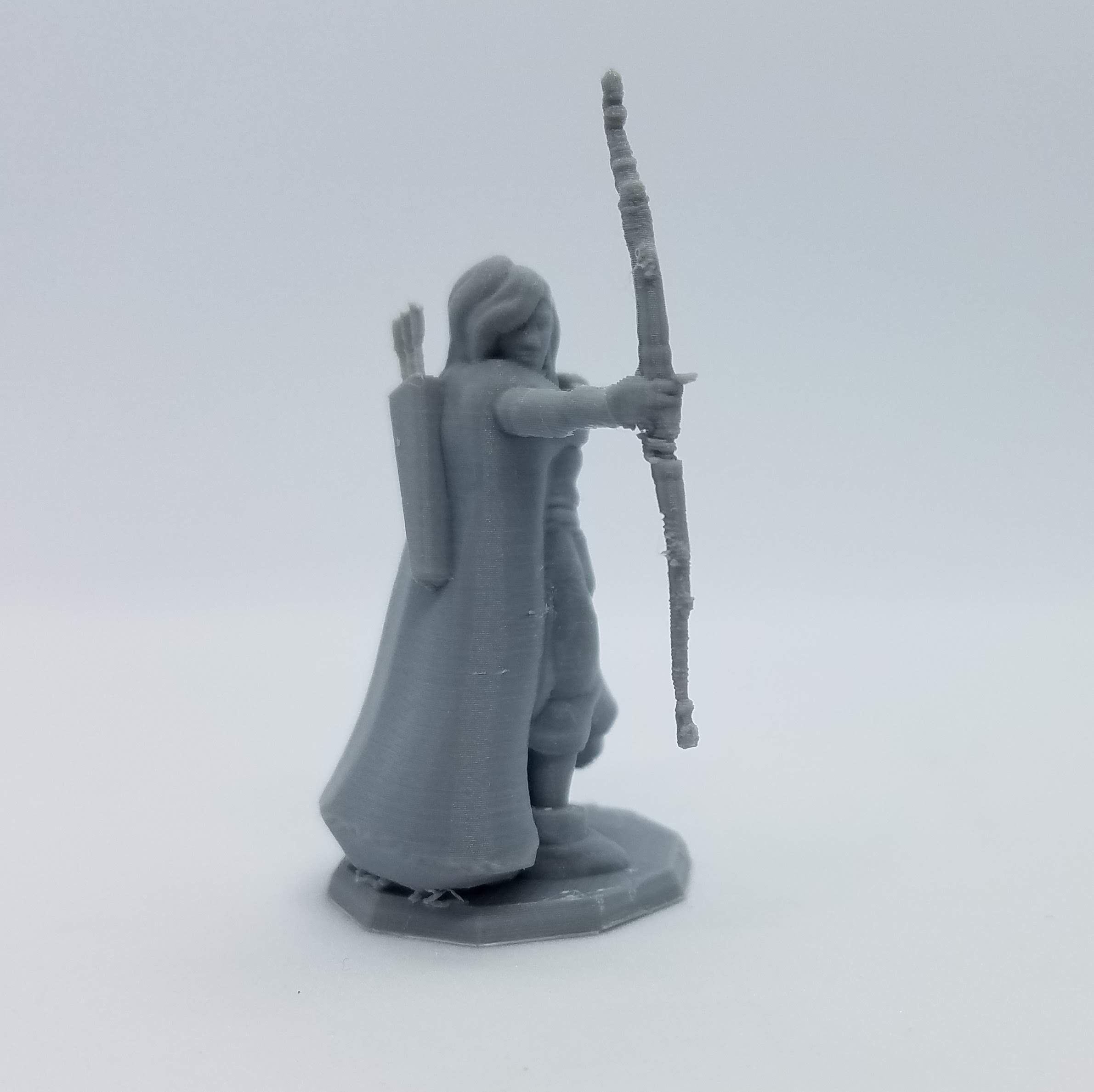 artistic statue STL-digital art figurines_Female Archer - RPG Miniature