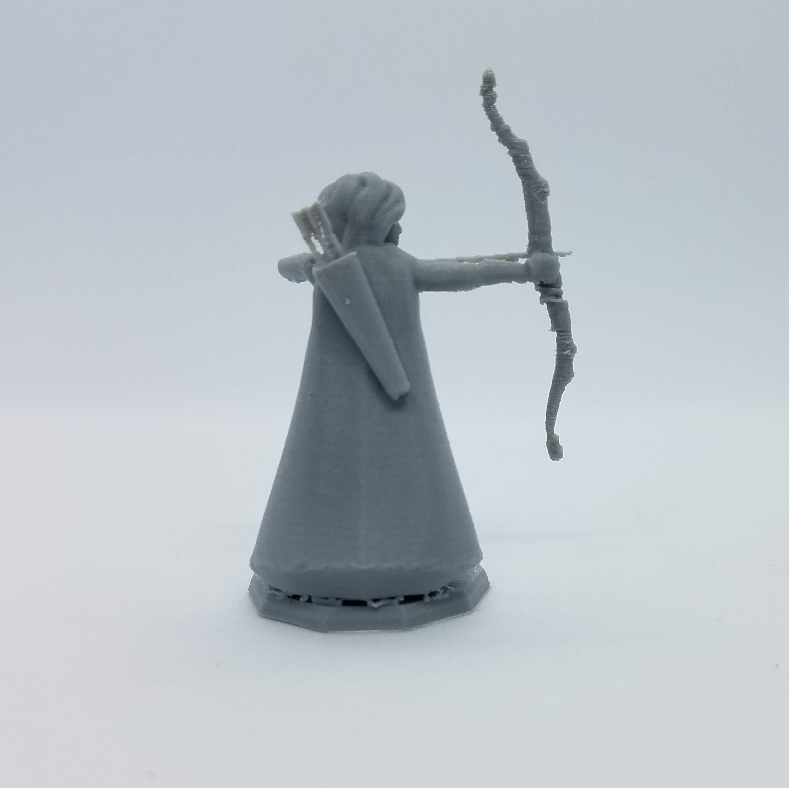 artistic statue STL-digital art figurines_Female Archer - RPG Miniature