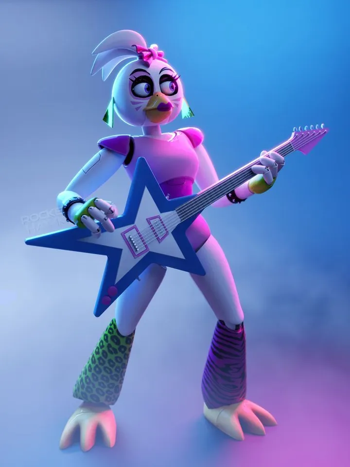 artistic statue STL-digital art figurines_Glamrock Chica