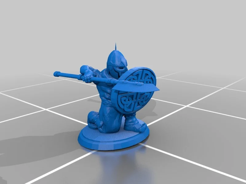 artistic statue STL-digital art figurines_Blue Soldier