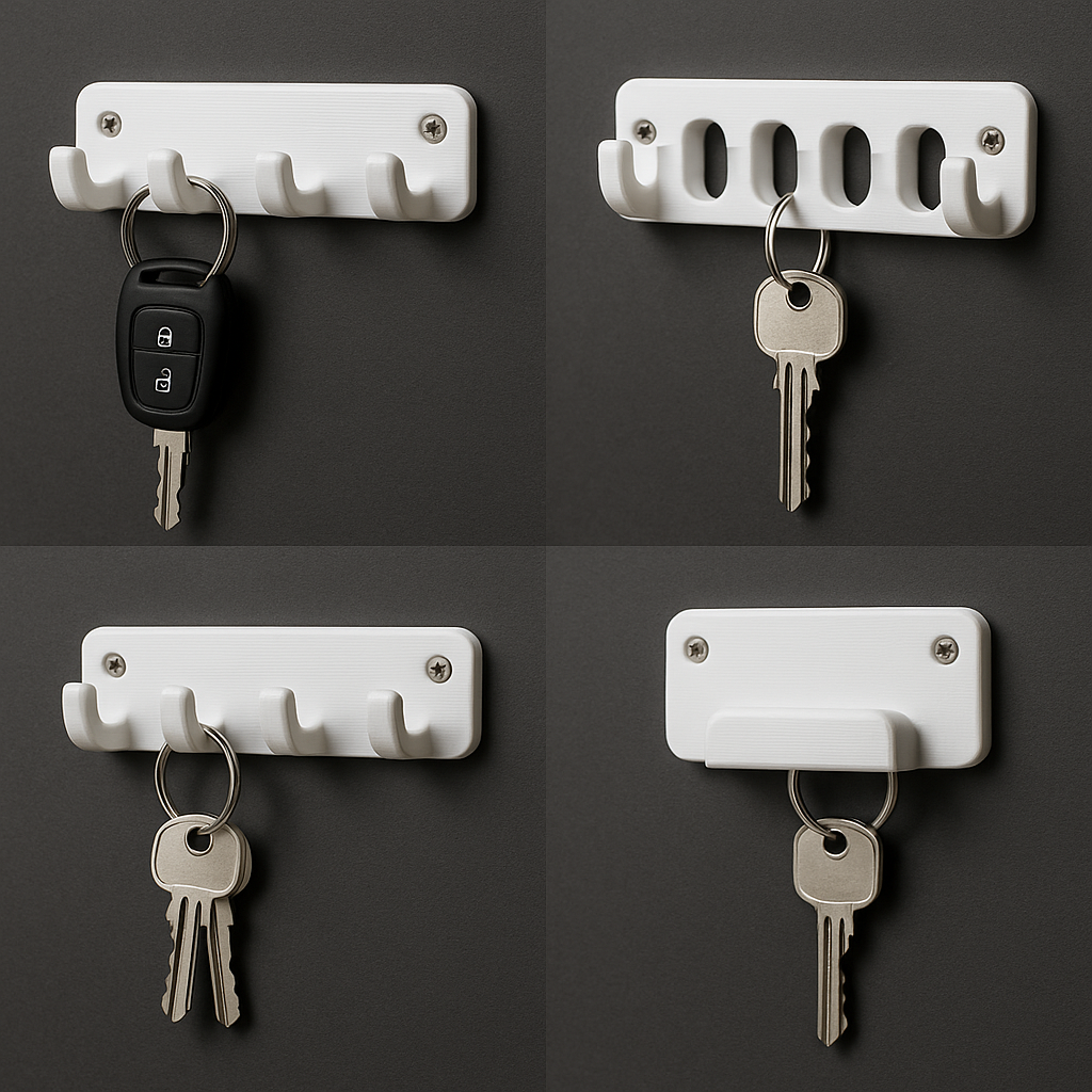 wearable gadgets STL-fantasy costume parts_Minimalist Wall Key Holder