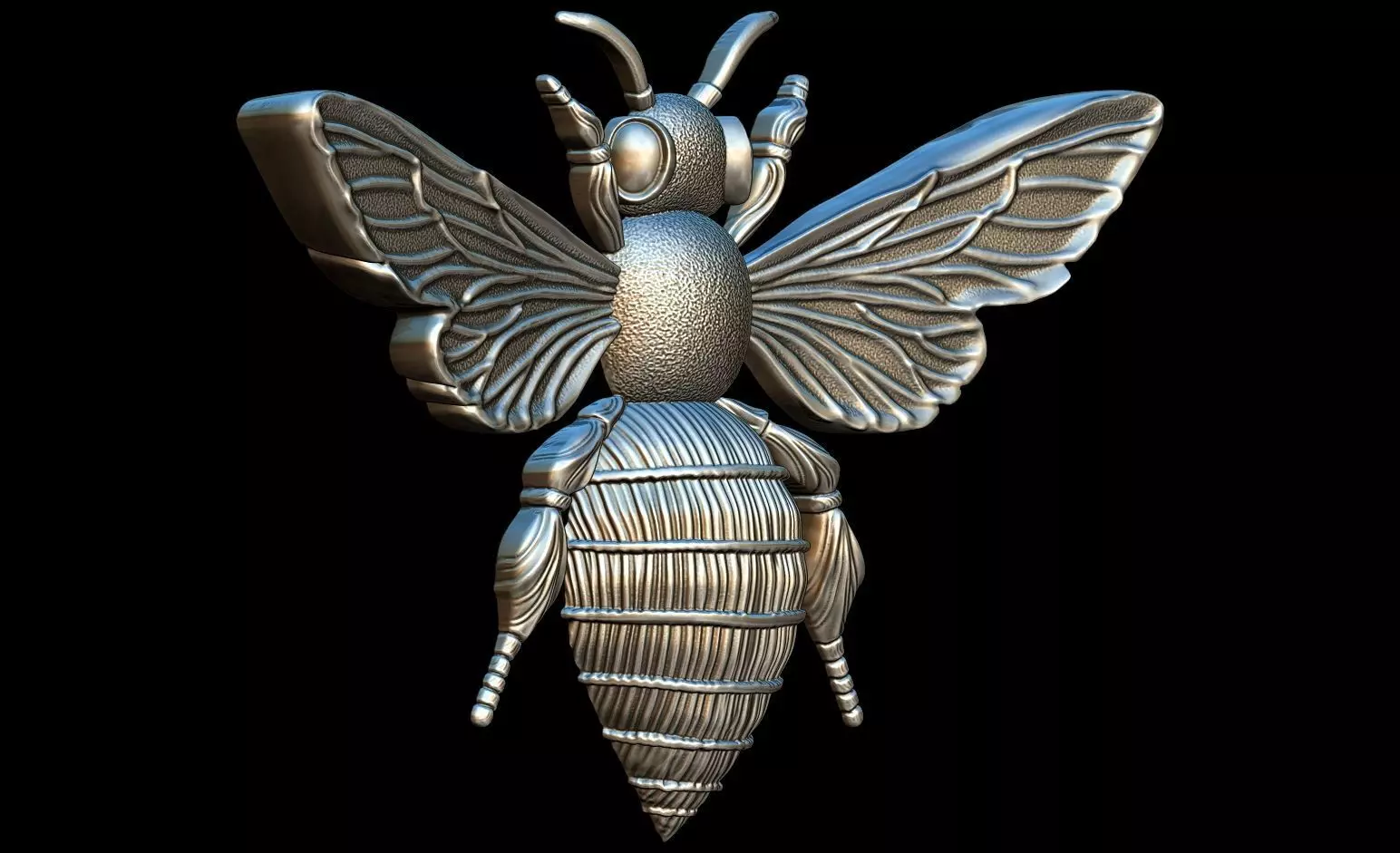 artistic statue STL-digital art figurines_Bee Relief 3D Model