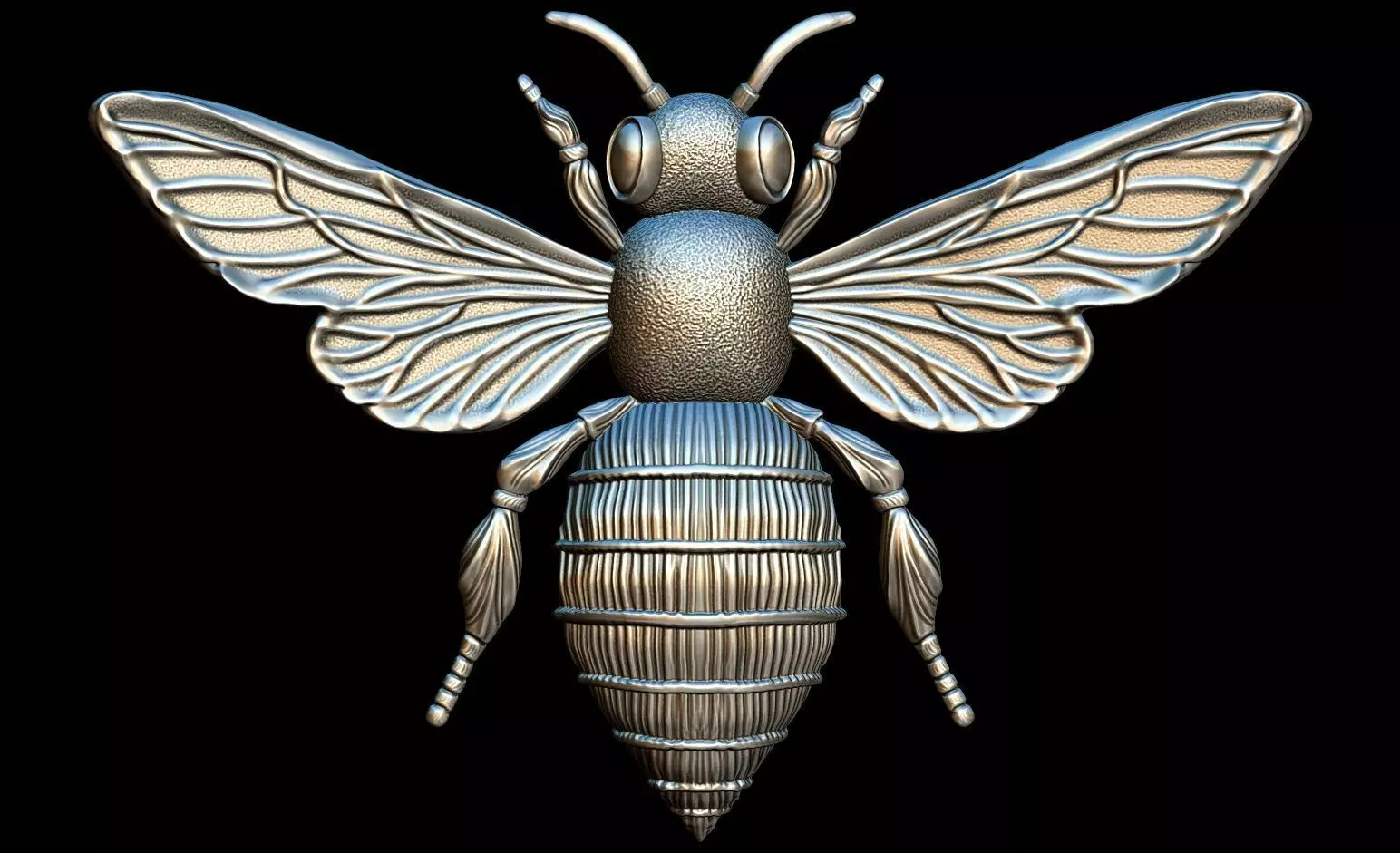 artistic statue STL-digital art figurines_Bee Relief 3D Model