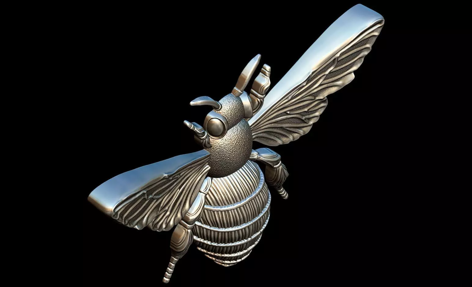 artistic statue STL-digital art figurines_Bee Relief 3D Model