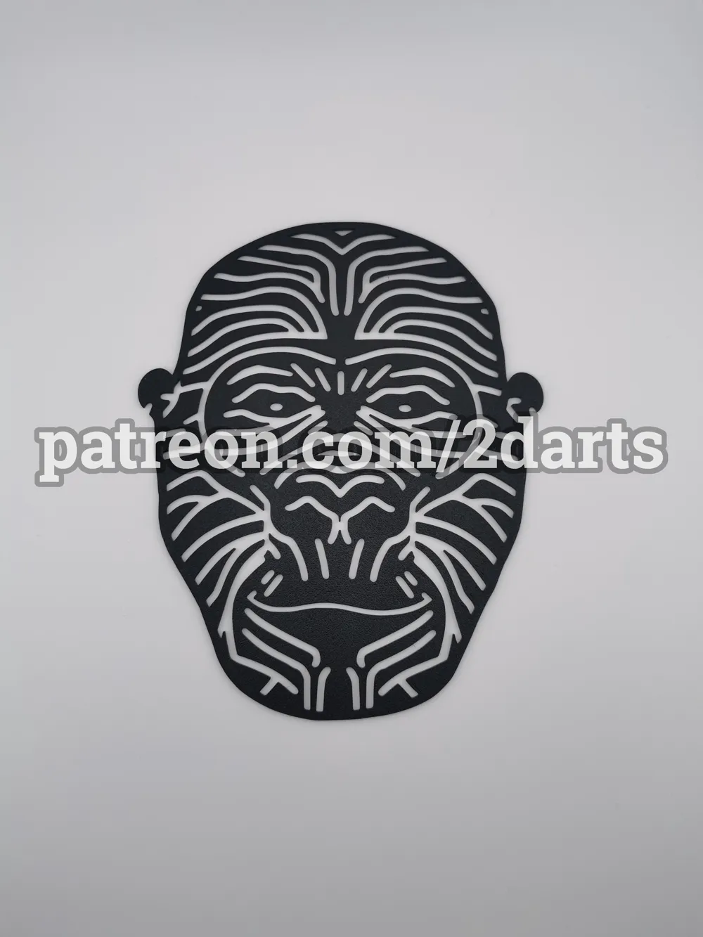 3D printed wall decor-hanging 3D art designs_Gorilla Wall Art – Single Piece STL