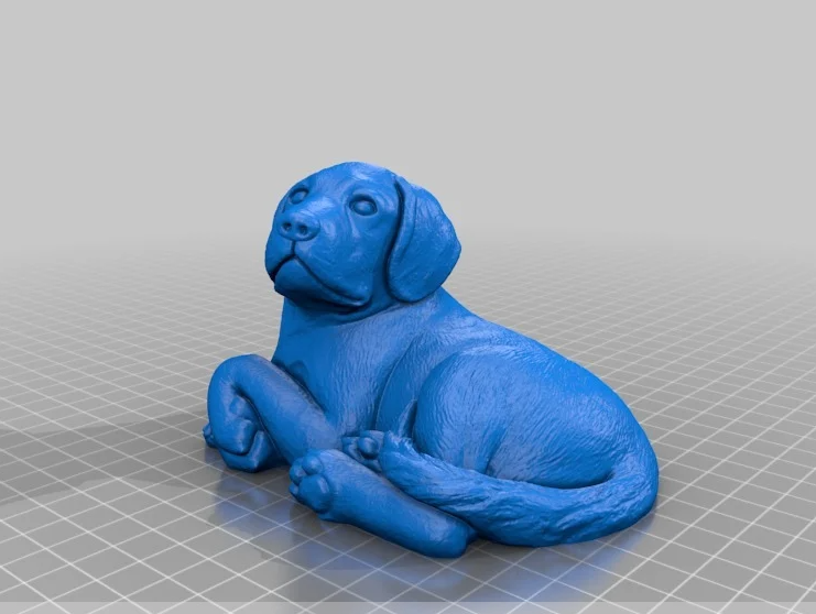 artistic statue STL-digital art figurines_Blue Dog