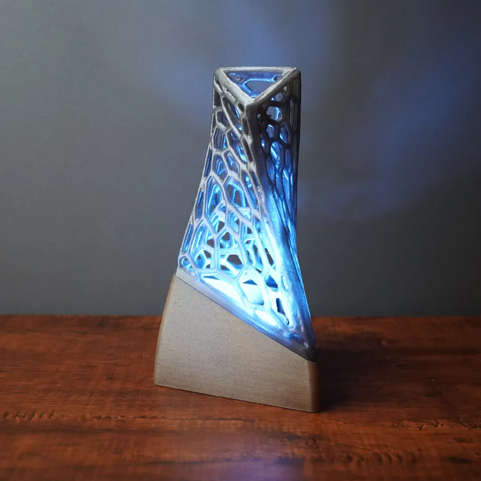 wearable gadgets STL-fantasy costume parts_Tri Voronoi Lamp
