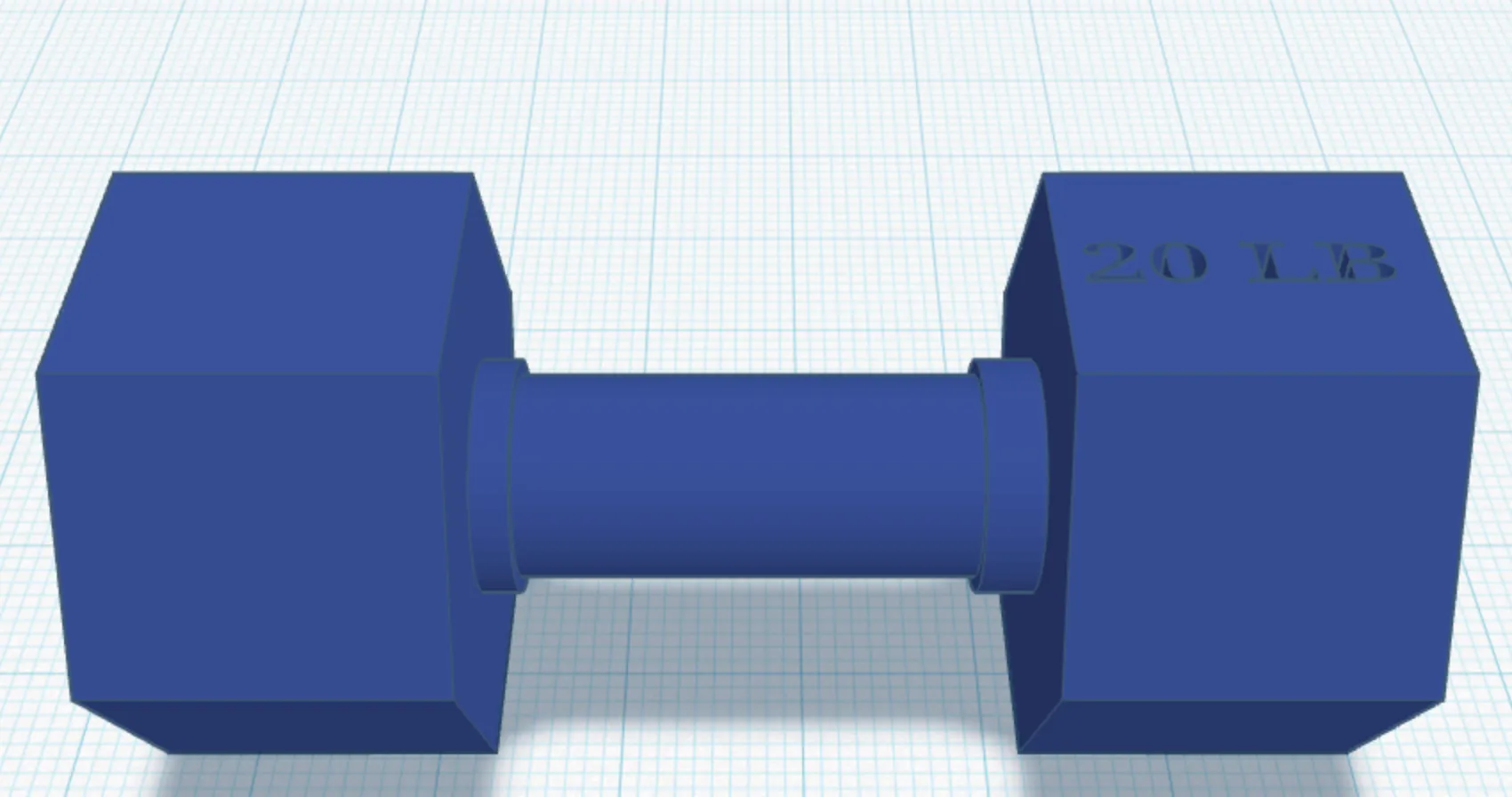 artistic statue STL-digital art figurines_Blue Dumbbell – Compact Fitness Weight