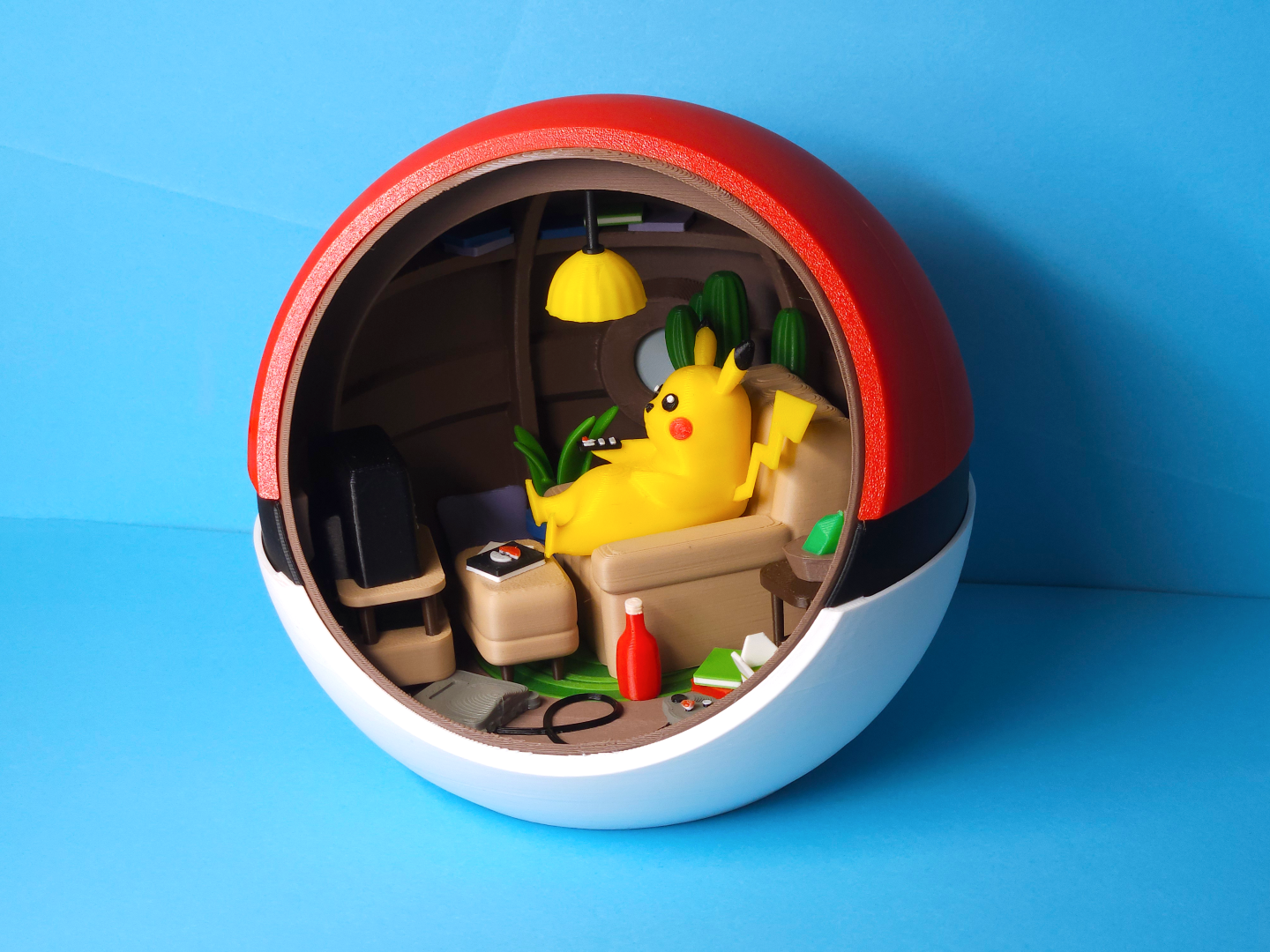 modular toy parts-interlocking 3D models_Pokemon Diorama of Pikachu