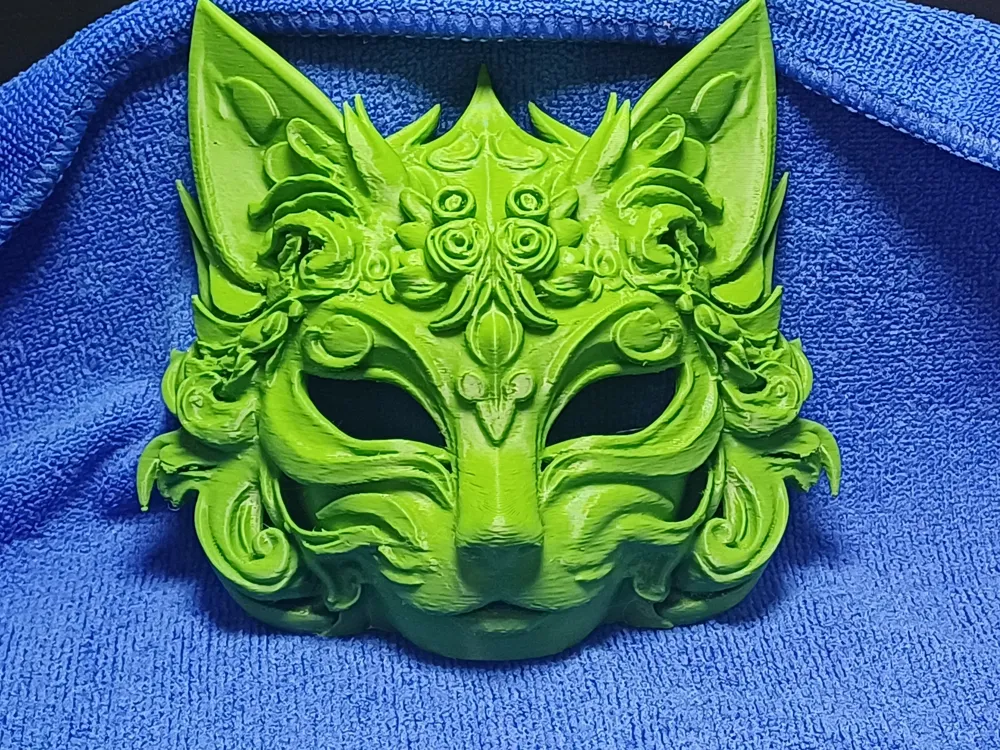 cosplay mask STL-wearable mask 3D print_Cat Mask