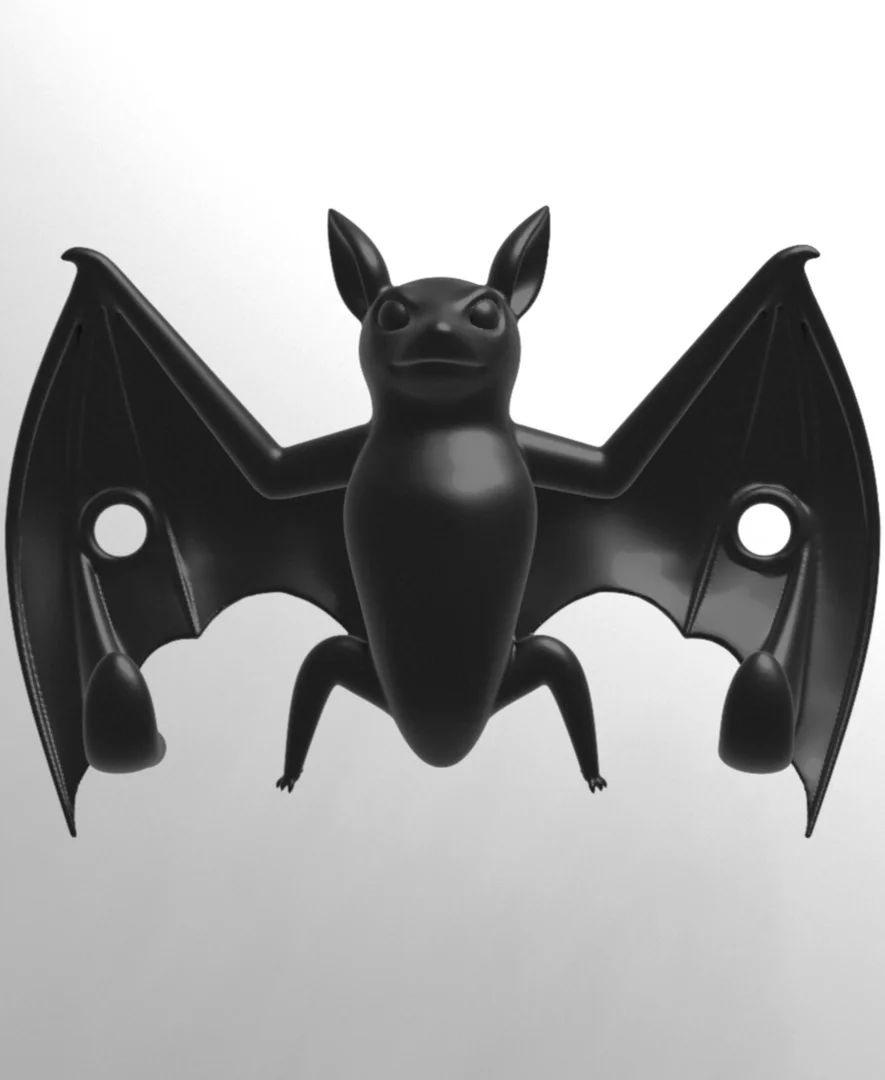 3D printed wall decor-hanging 3D art designs_Bat Hanger
