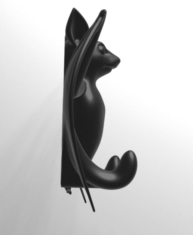 3D printed wall decor-hanging 3D art designs_Bat Hanger