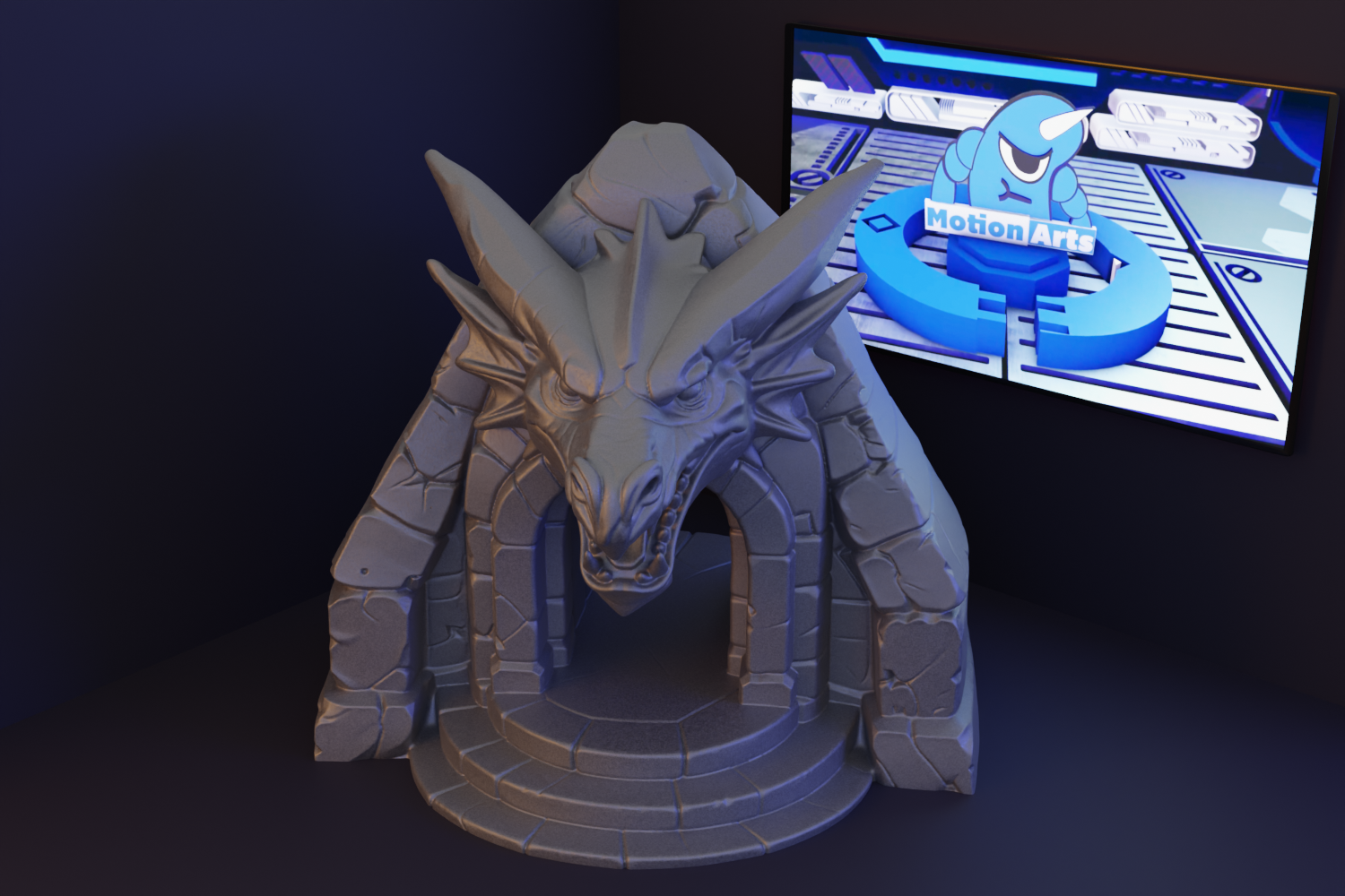 wearable gadgets STL-fantasy costume parts_Dragon Guardian Archway Miniature