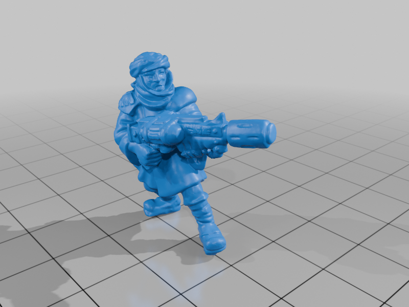 tabletop game accessories-custom dice STL_ Imperial Guard Trooper / Krieg Style Infantry