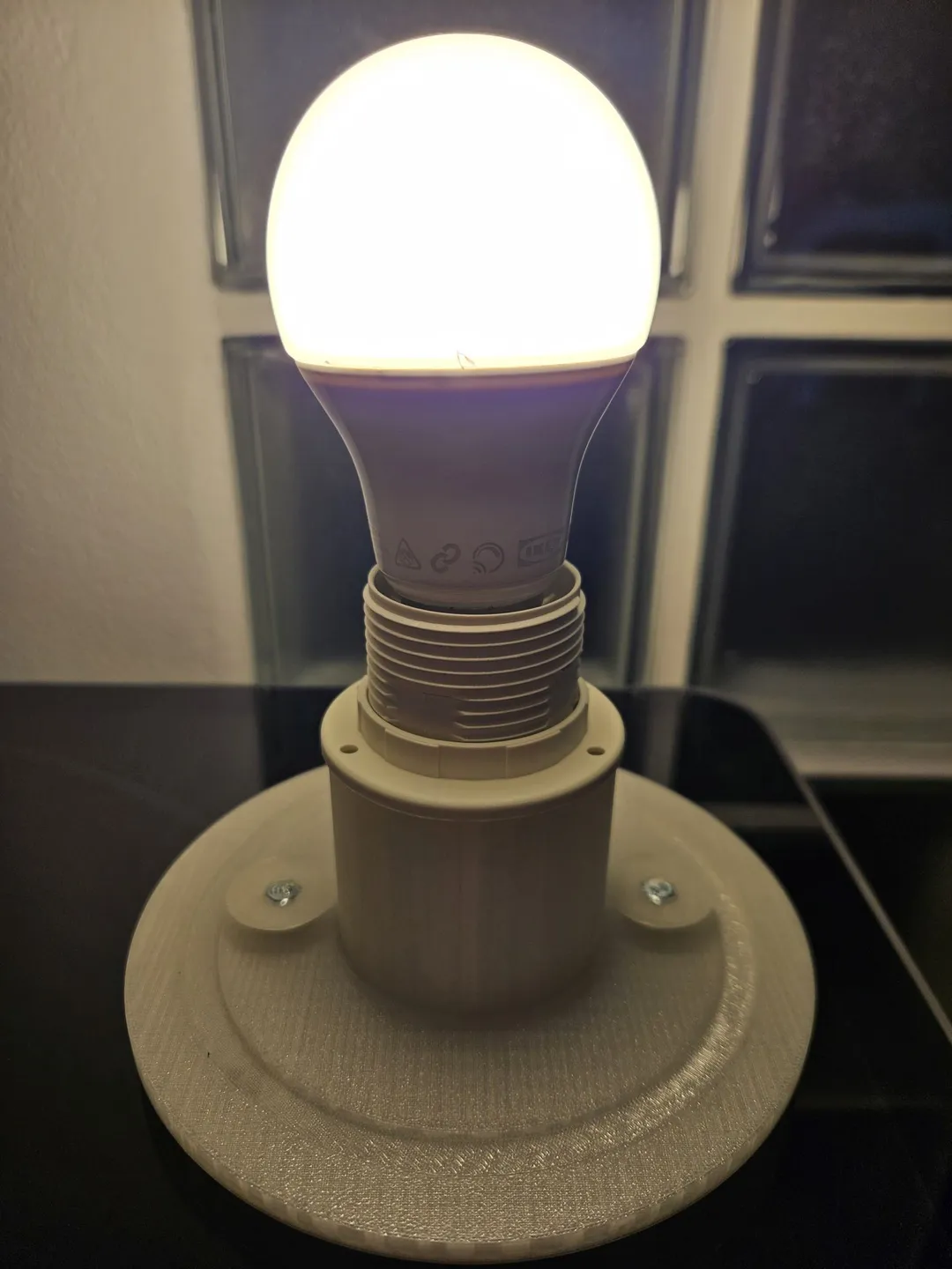 raspberry pi case STL-Arduino housing 3D model_IKEA-Style Bowl Lamp Base (FADO/HAVSDJUP E27)