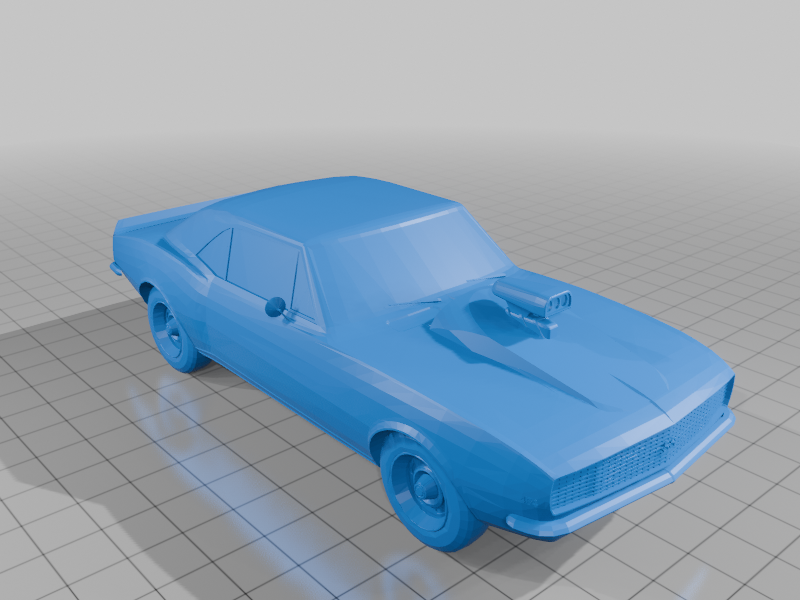 garden toy STL-flying toy 3D model_blower camaro