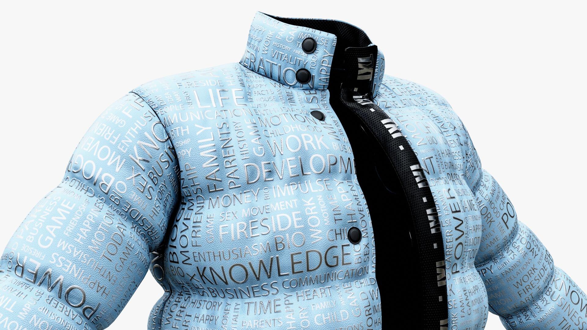 armor STL files-3D printable cosplay gear_Puffer Jacket – Realistic 3D Model