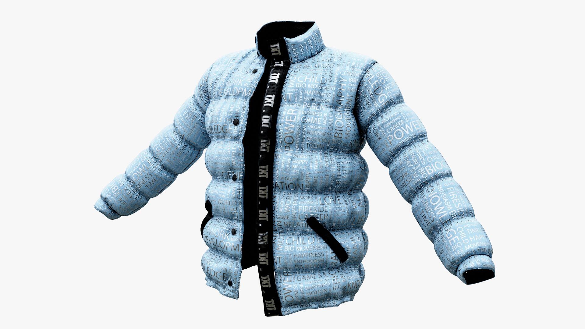 armor STL files-3D printable cosplay gear_Puffer Jacket – Realistic 3D Model