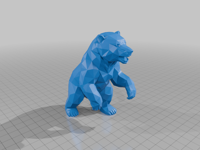 superhero STL files-collectible 3D figurines_Majestic Brown Bear in the Wild Forest