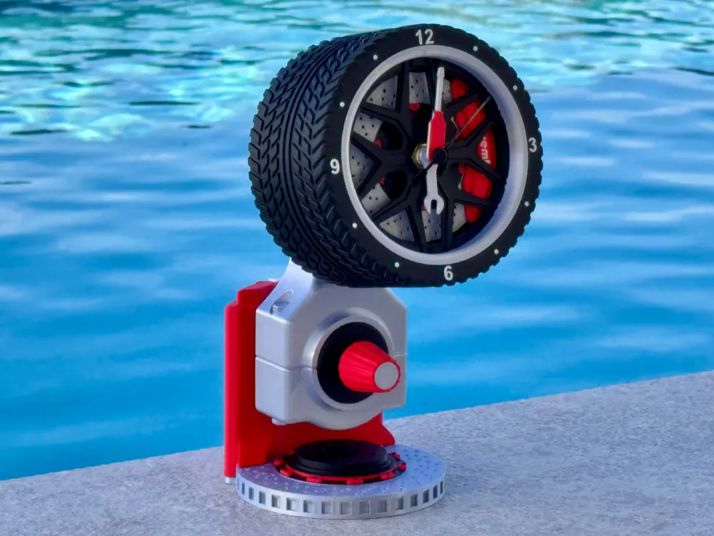 everyday 3D models-desktop gadget STL_the wheel clock 