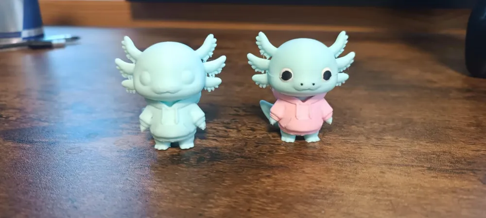 superhero STL files-collectible 3D figurines_Axolotl Cute Hoodie