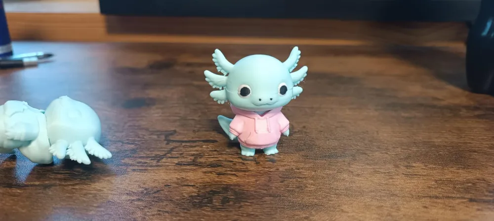 superhero STL files-collectible 3D figurines_Axolotl Cute Hoodie