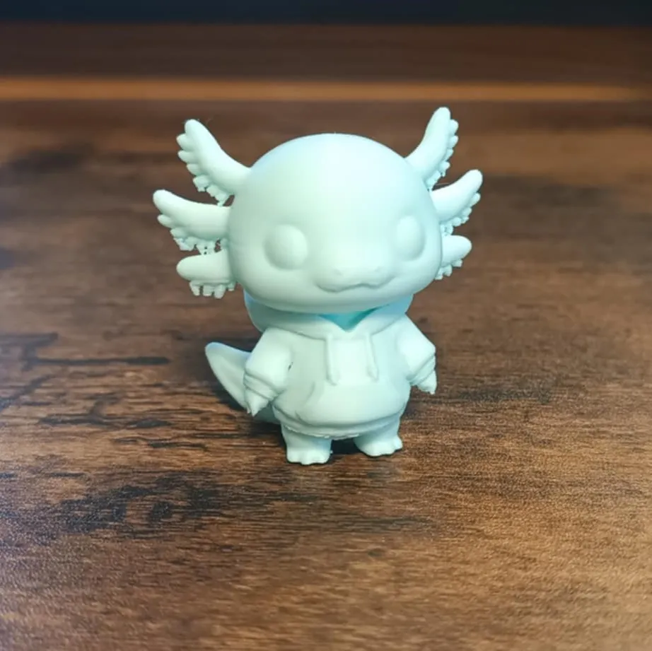 superhero STL files-collectible 3D figurines_Axolotl Cute Hoodie