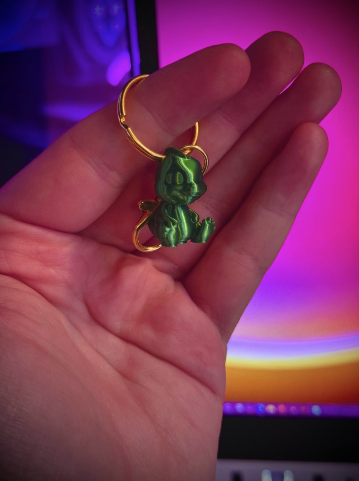 modular toy parts-interlocking 3D models_Dino Keychain