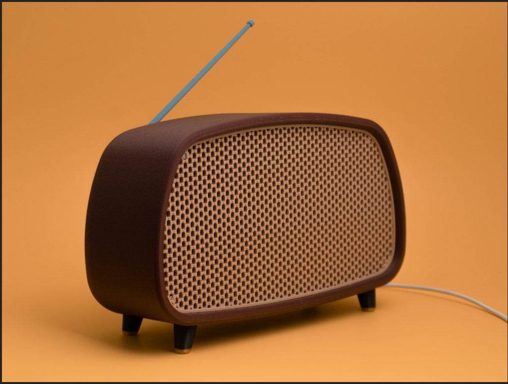 raspberry pi case STL-Arduino housing 3D model_Smart Speaker Retro Radio Housing