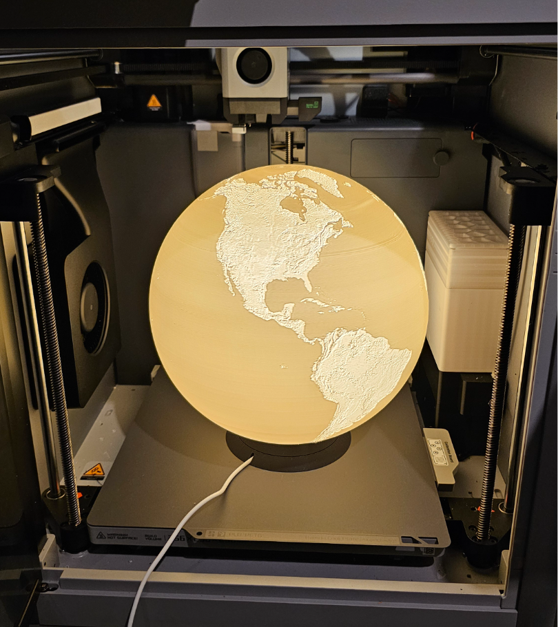 garden toy STL-flying toy 3D model_Large Earth Globe for LED Lamp 