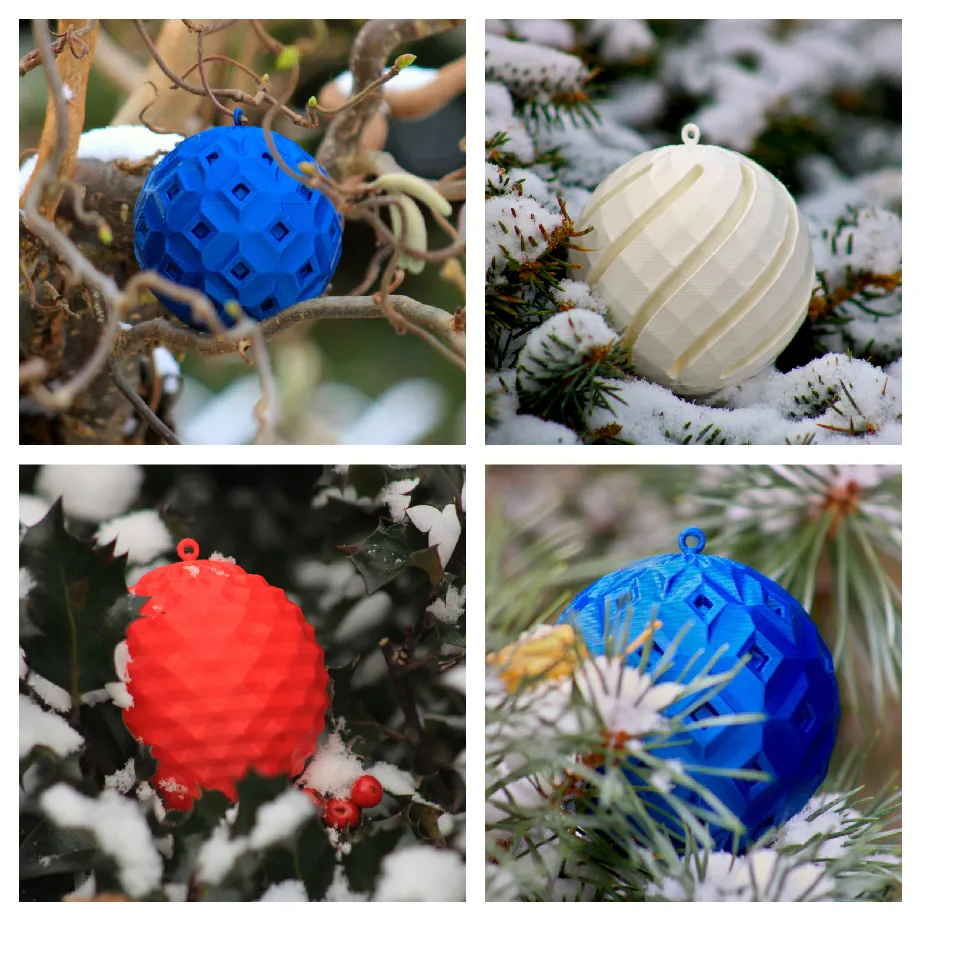 custom logo STL-embossed 3D sign designs_[4 MODELS] Christmas Balls Decorations 2025