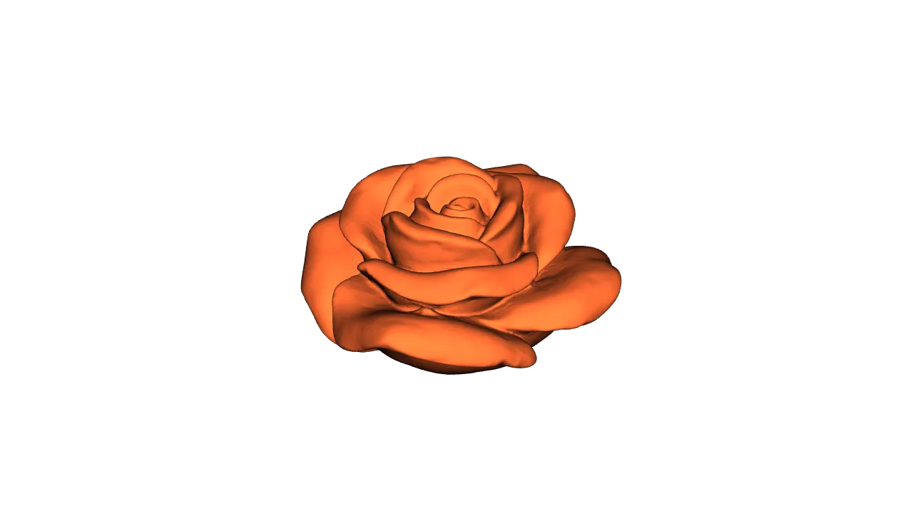 artistic statue STL-digital art figurines_Simple 3D Rose Model