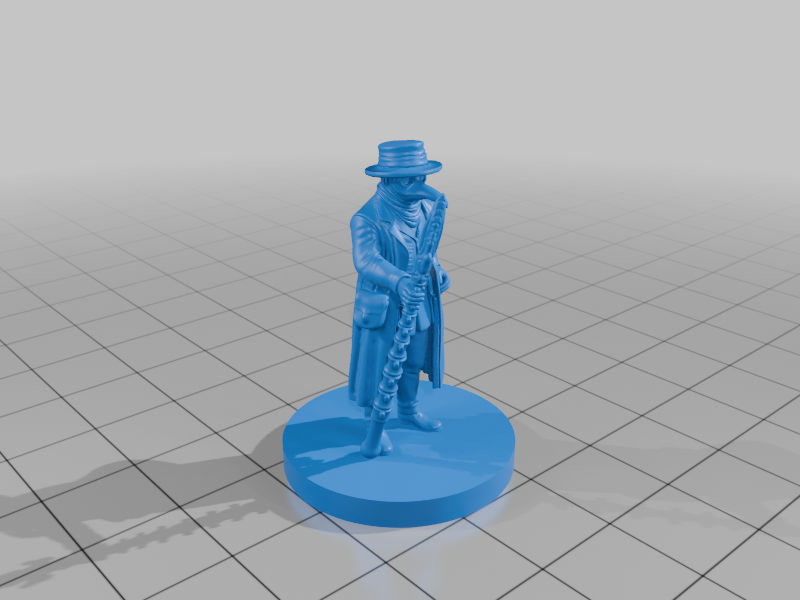 artistic statue STL-digital art figurines_Cleric - Plague Doctor